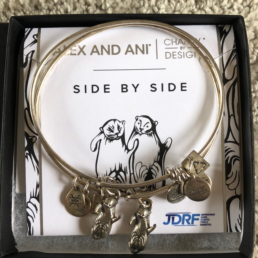 Alex and Ani Set of Two Otter Bracelets
